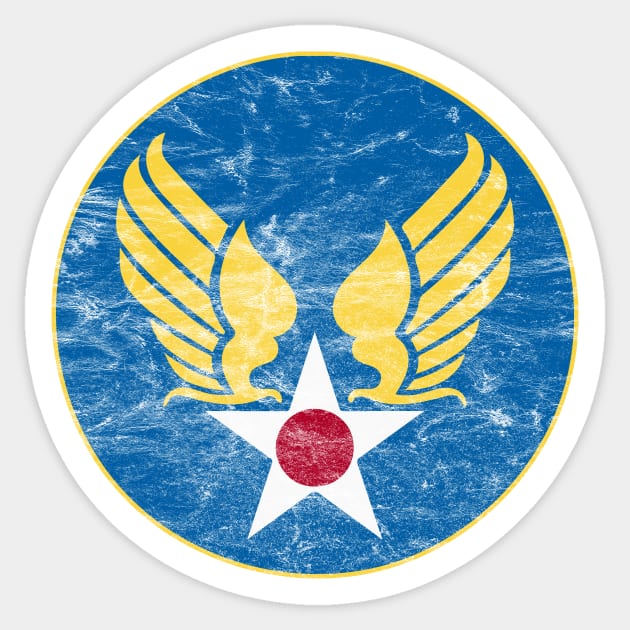 U.S. Army Air Corps Distressed Sticker by Doc Multiverse Designs